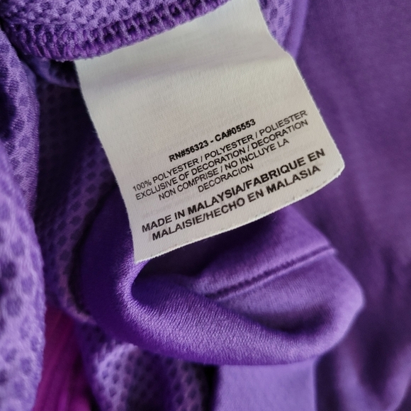 Nike Dri-Fit Girls Purple Zip-up Jacket Size XL - Picture 5 of 6